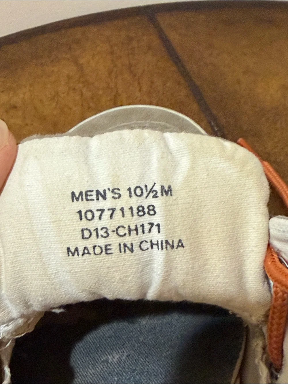 MEN’S SPERRY TOP SIDER SHOES SIZE 10.5 STYLE # 10771188 IN TAN WHITE ORANGE